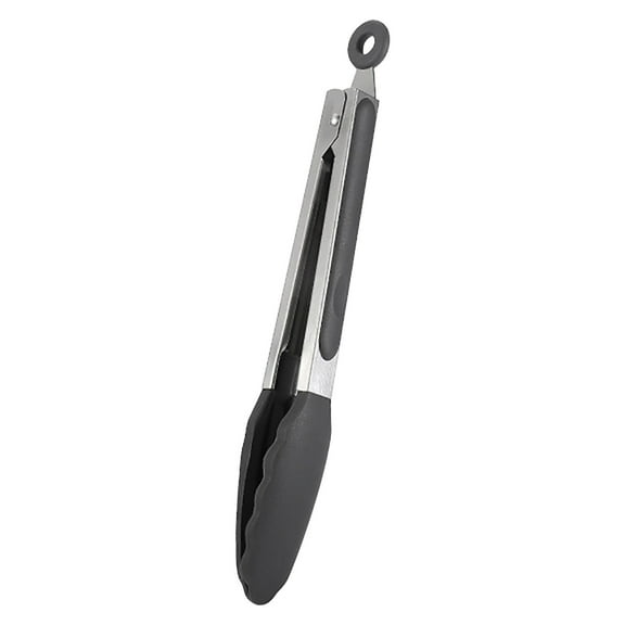 Cooking Tongs with Silicones Tips - Locking Kitchen Tongs, 9 inch Heat Resistants Tongs, Non Scratch, Non-Slip, Ergonomic Grip, Dishwasher Safe, for Food, BBQ, Cooking