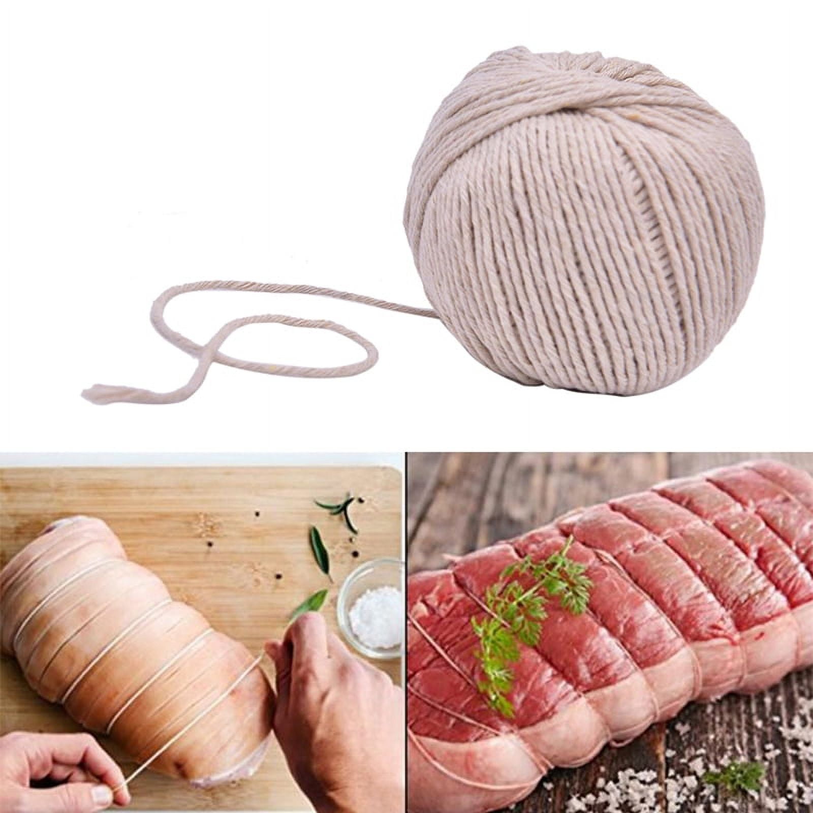1PC 1/3mm Thick Butcher's String Cotton Twine Meat Prep Trussing Turkey  Barbecue Strings Meat Sausage Tie Rope Cord 100 meters