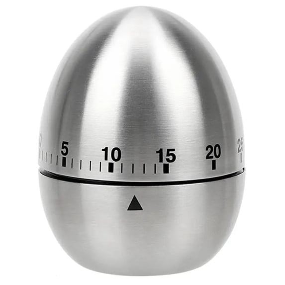Cooking Tools Kitchen Timer Stainless Steel Egg 60 Minutes Mechanical Time Clock Counting Cute Kitchen Egg Timer