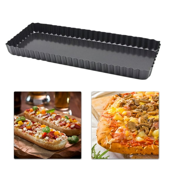 NIAIZEK Black Rectangular Nonstick Baking Tray with Removable Bottom, Oven Bakeware for Home and Professional Bakers