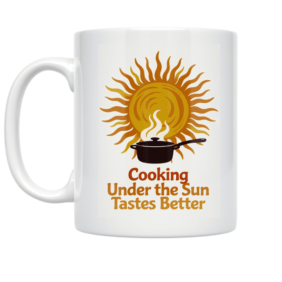 Cooking Under the Sun Tastes Better - Solar Cooking Enthusiast - 11 oz Ceramic Coffee Mug