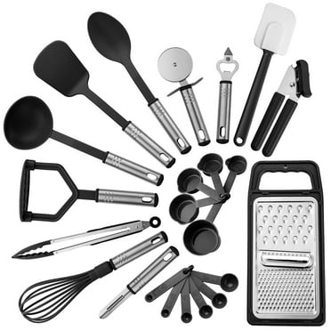 Cooking Utensil Set Stainless Steel 23 Piece Kitchen Gadget Tools Heat Resistant