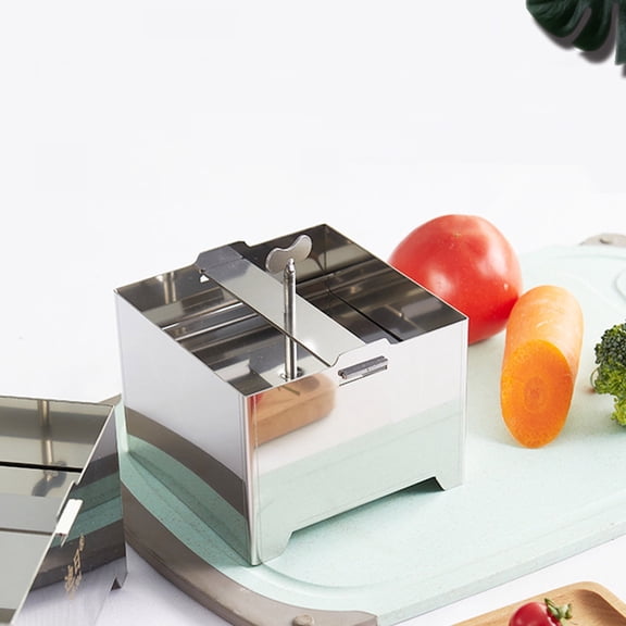 Cooking Utensils Adjustable Tofu Stainless Steel Paneer Maker with Drain Hole and Tray for Water Removal Efficient Tofu and Cheese