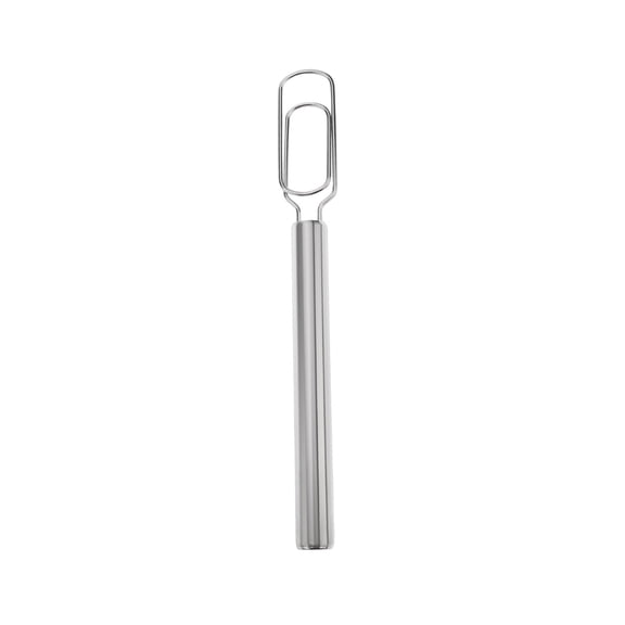 Cooking Utensils Danish Dough Mixer for Reaching Bottom of Jar Stainless Steel Scraper and Dough Mixer for Kitchen Use Metal Mixing Tool for, 30 cm, Silver