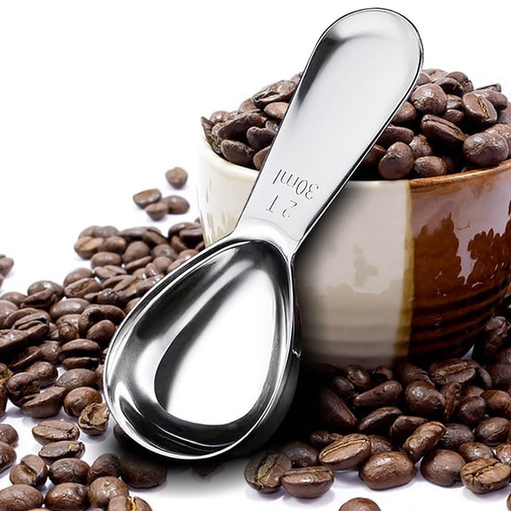 Cooking Utensils for Kitchen Stainless Steel 1 Tablespoon Measuring Spoon for Ground Coffee Protein Powder with Short Handle for Canisters, 9.5cmx4.2cm, Silver1