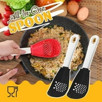 Cooking Utensils Multifunctional Kitchen Cooking Spoon Silicone Slotted Spoons Versatile Kitchen Tools Strainers Small Spatula Spoons for Effortless Cooking