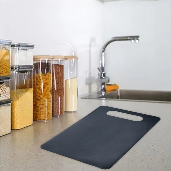Cooking Utensils Nonslip Chopping Board Food Cutting Block Mat for Kitchen Prep and Safe Food Handling, 11.42*7.84 inch, Black