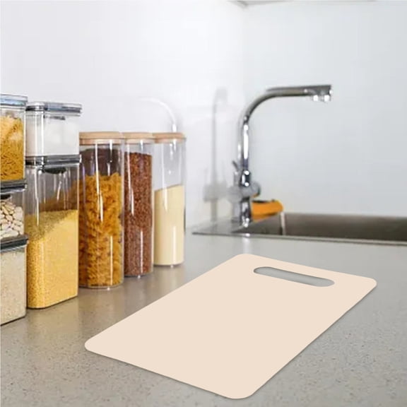 Cooking Utensils Nonslip Chopping Board and Cutting Mat for Kitchen Prep Food Prep Block with and Safe Cutting Platform,11.42*7.84 inch,Beige