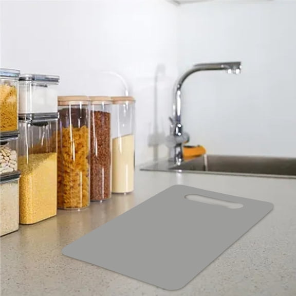 Cooking Utensils Prime Kitchen Board with Non- for Safe Food Prep and Easy Cutting Block Kitchen Cook Supplies, 11.42*7.84 inch, Gray