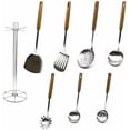 thumbnail image 1 of Cooking Utensils Set, 8-Piece 304 Stainless Steel Kitchen Tool Sets with Holder, Wooden Handle Heat Resistant Kitchen Cookware Set, Gadgets Tools Set Gift$$Home Decor, Kitchen, & Other, 1 of 6