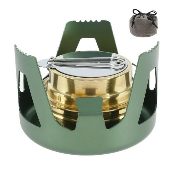 Cooking Utensils Set Clearance! Backpacking Stove Portable Stainless Outdoor Fuel Stove Lightweight Brass Spirit Burner for Bbq Camping Hiking Picnic Stove*1