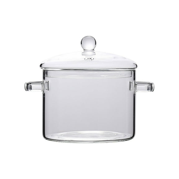 Cooking Utensils Set,Glass Saucepan With Cover 1900ml Stovetop Cooking Pot With Lid And Handle Simmer Pot Clear Soup Pot High Borosilicate Glass Cookware