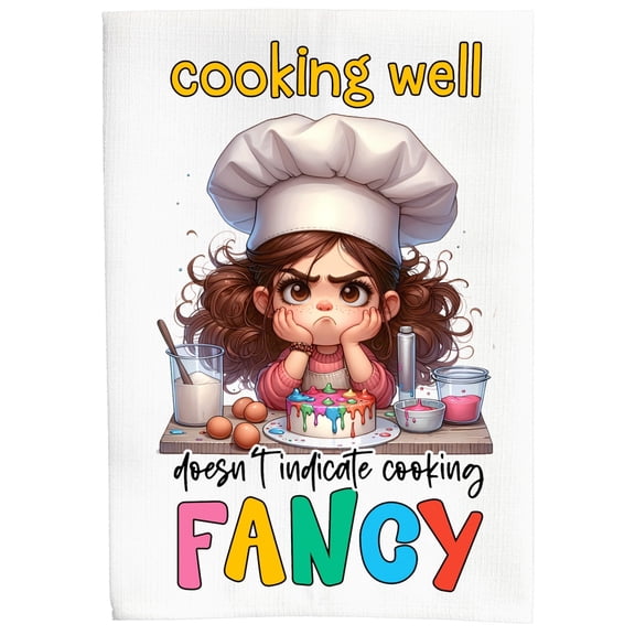 Cooking Well Doesn't Indicate Cooking Fancy Farmhouse Sublimation Gift Kitchen Bath Polyester Knit Linen Towel Hand DZ267L