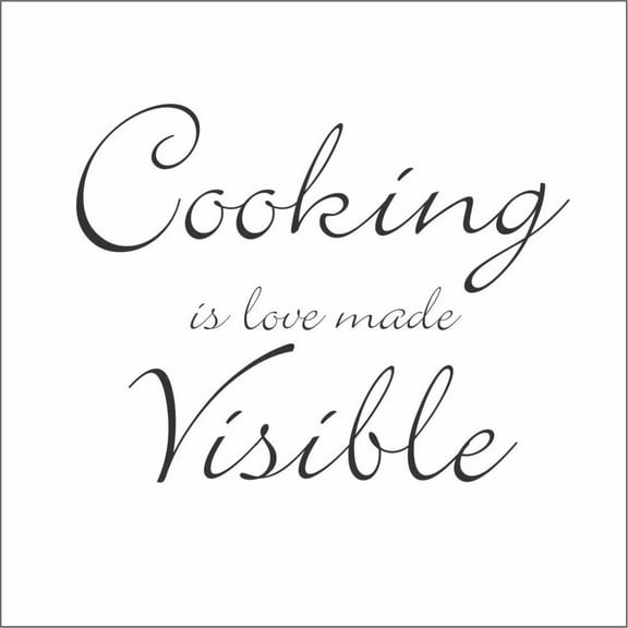 Cooking is Love Made Visible Vinyl Decal - Large