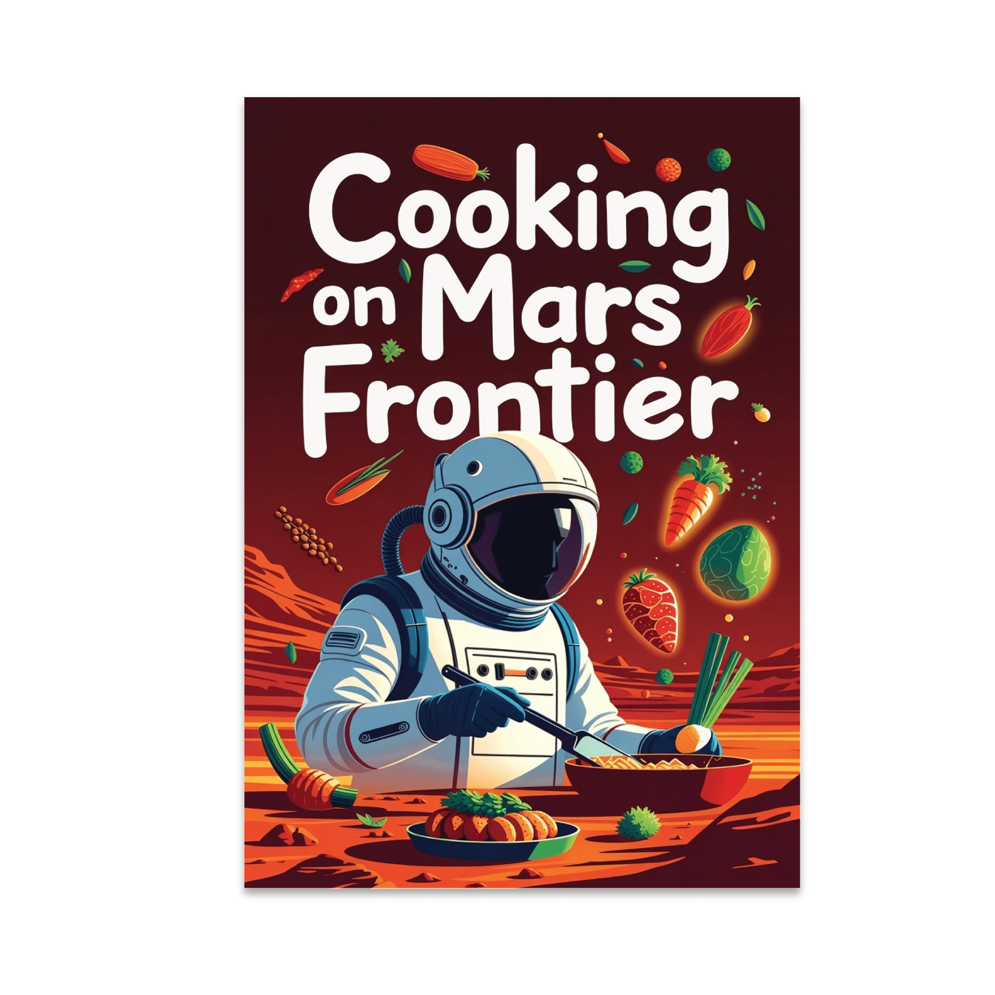 Mars Cooking Cooking on Mars Frontier - Sci-Fi Chef Art Enthusiast - 13x19 Poster ...