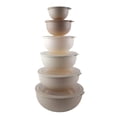 thumbnail image 1 of Cook with Color 12-Piece Silicone Nesting Mixing Bowl Set with Lids for Kitchen, Dishwasher & Microwave Safe, Taupe, 1 of 5