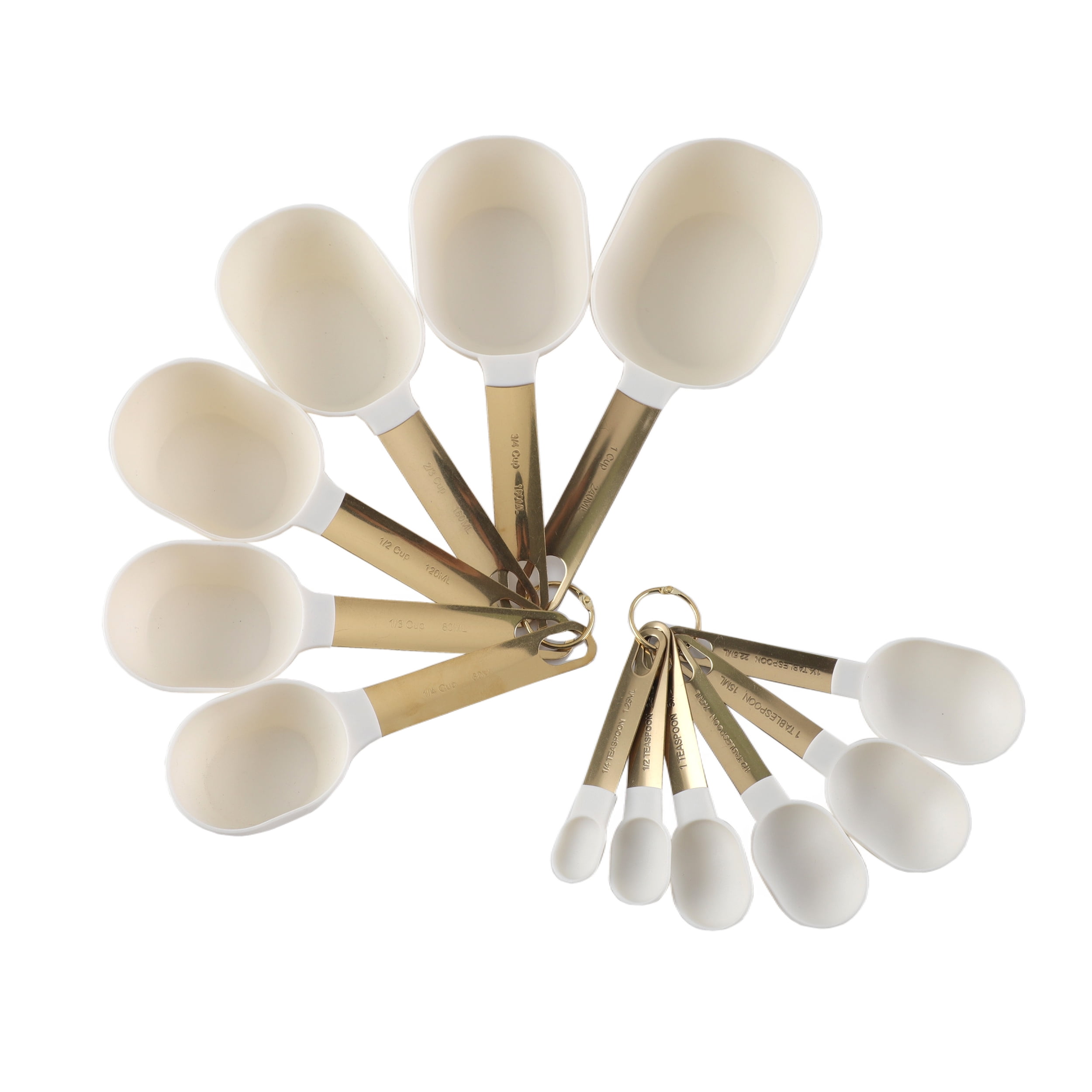 Cook with Color 12-Piece Measuring Cup Set – Stylish White, Accurate and Dishwasher Safe