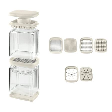Cook with Color Veggie Chopper with 3 Interchangeable Blades – Easy & Versatile