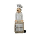 thumbnail image 1 of Cooks Characters Figurines Delicate Sculpture Resin Figure Statue Home Ornaments for Table Shelf Home Bakery Hotel - Bowls and Dishes (White), 1 of 6