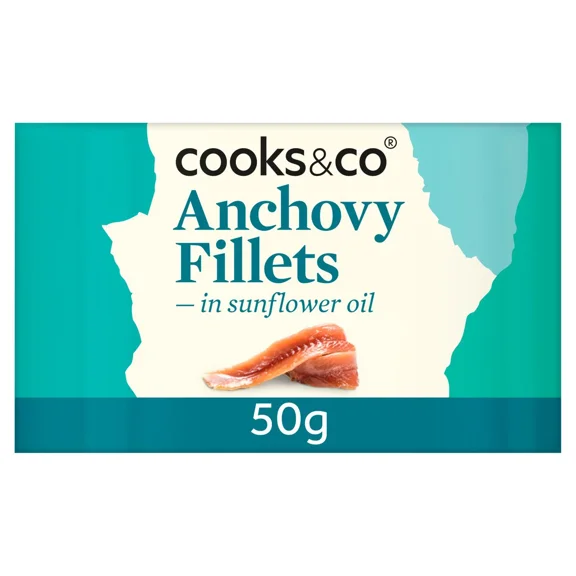 Cooks & Co Anchovy Fillets in Sunflower Oil 50g