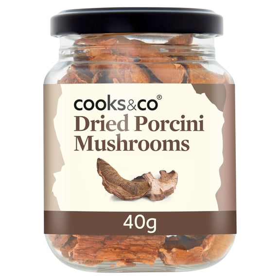 Cooks & Co Dried Porcini Mushrooms 40G, Imported from Britain
