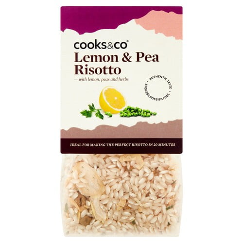 Cooks & Co Lemon & Pea Risotto 190g, British Import (Pack of 2)