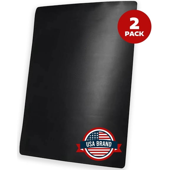 Cooks Innovations Made In USA Non-Stick Oven Liner - Heavy Duty Heat Resistant, BPA Free Mat to Protect Oven Racks – Black 2-Pack