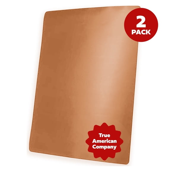 Cooks Innovations Non-Stick Oven Liner - Heavy Duty Heat Resistant, BPA Free Mat to Protect Oven Racks – Copper 2-Pack