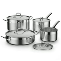 Cooks Standard 02659 Professional Stainless Steel Cookware set 8 PC, Silver