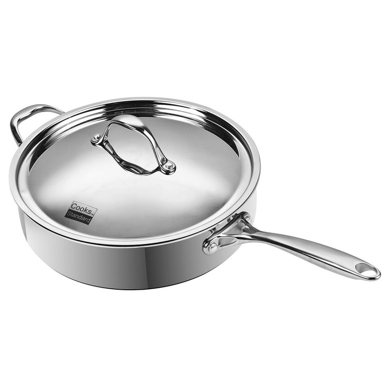 HexClad 7 Quart Saute Pan and Tempered Glass Lid