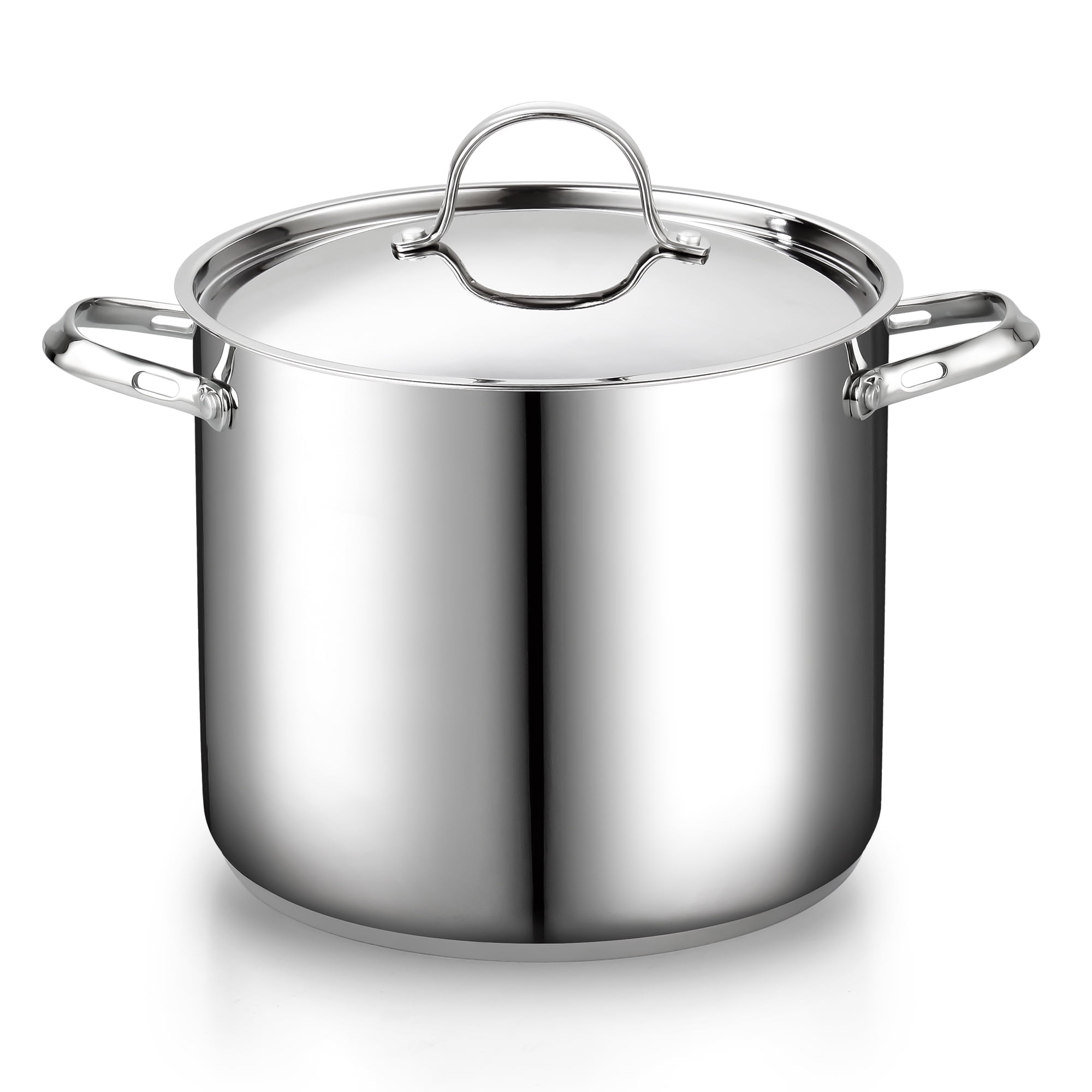 12 Quart Stainless Steel Stockpot with Glass Lid, Extra Large