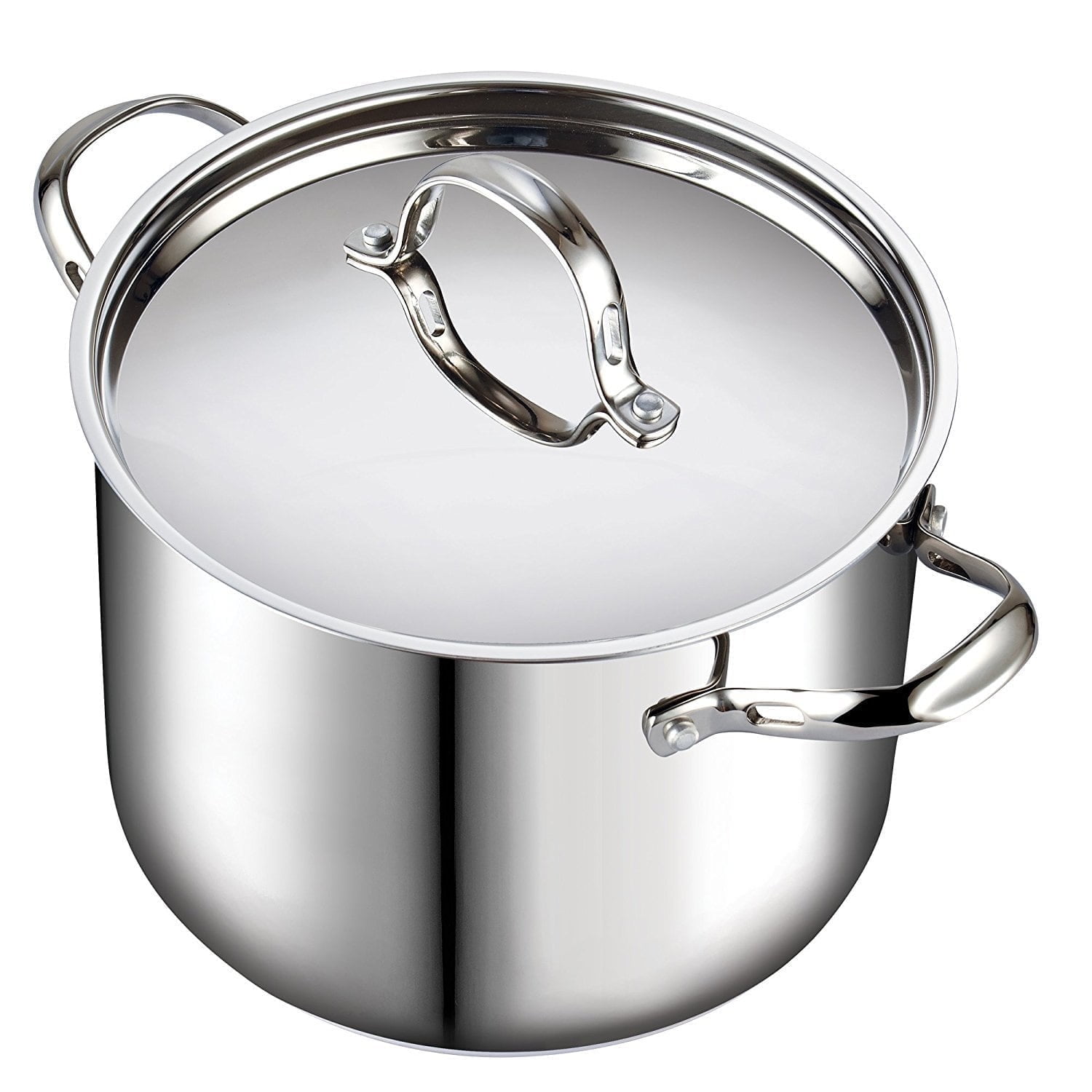 12-Quart Silver Stainless Steel Stockpot with Lid