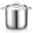 thumbnail image 1 of Cooks Standard Classic 20 Quart Stainless Steel Stock Pot with Lid, Large Cooking Pot for Pasta, Soup, Stockpot with Even Heating, Oven Safe, Dishwasher Safe, Induction Compatible Cookware, 1 of 8