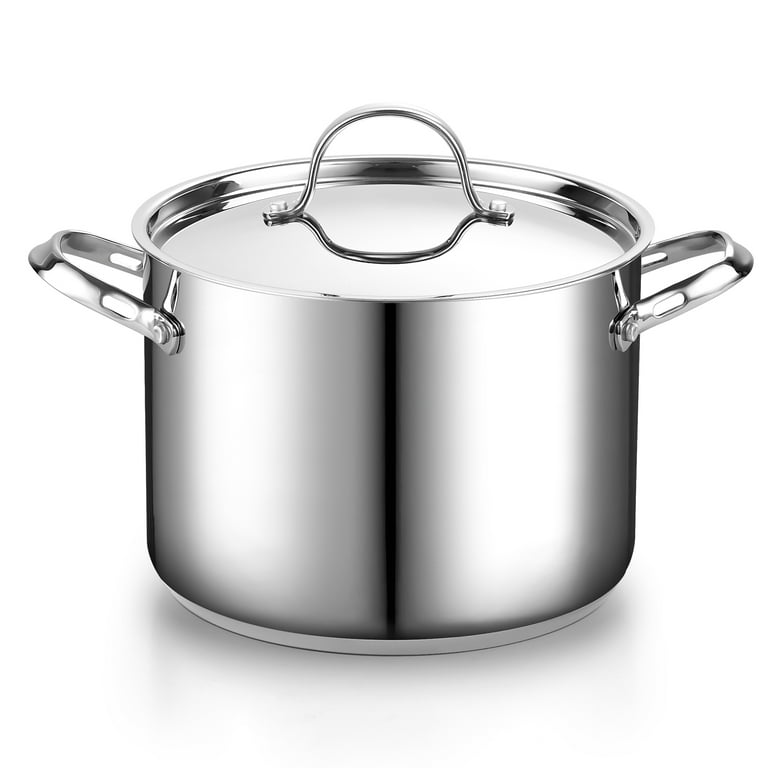 2 Quart Saucepan with Lid, 18/10 Stainless Steel Soup Pot for Home Kitchen