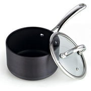 Cooks Standard 3-Quart Hard Anodized Nonstick Saucepan with Lid, Black