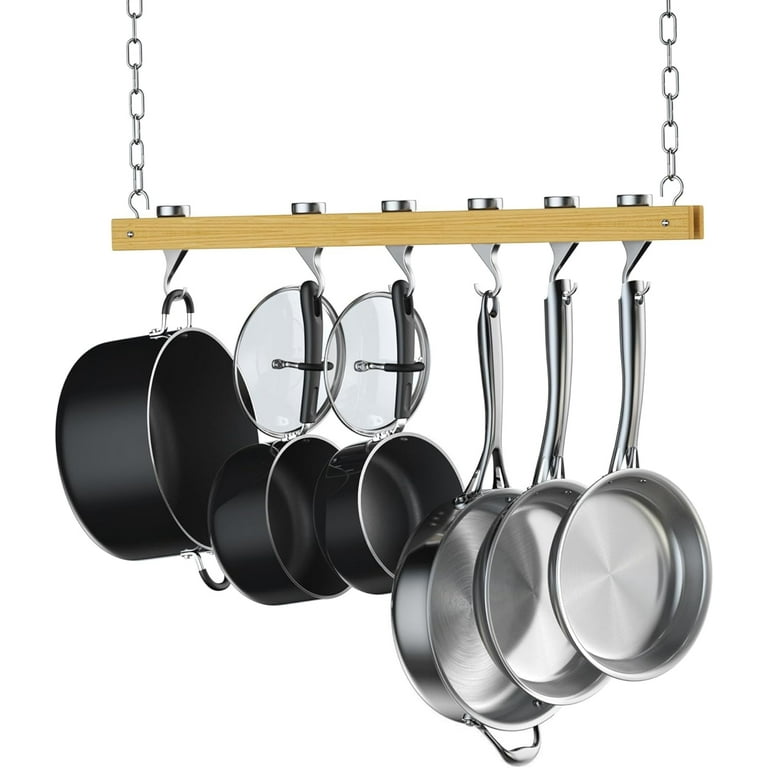 キッチン収納・ラック Round Wooden Ceiling Rack Amazon.com: Ceiling Shelf, Floating Shelves Kitchen Storage