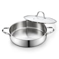 thumbnail image 1 of Cooks Standard Multi-Ply Clad 5.5 Quart Stainless Steel Sauté Pan, 12 Inch Deep Frying Pan Skillet with Lid, Induction-Ready Cooking Pan with Two Side Handles, Dishwasher & Oven Safe, 1 of 8