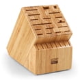 thumbnail image 1 of Cooks Standard Classic Bamboo Cutlery Block Holder without Knives, X-Large Universal Countertop Butcher Block Kitchen Knife Stand for Easy Kitchen Storage, Made of Natural Bamboo, 25 Slot, 1 of 6