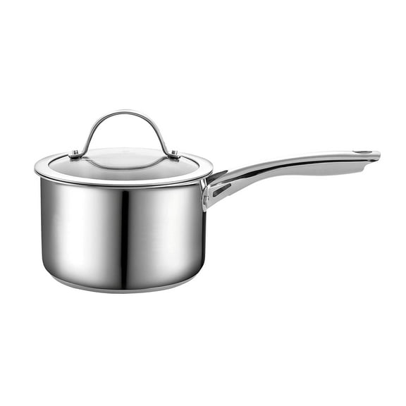 Cooks Standard Classic 2 Quart Stainless Steel Saucepan with Lid, 2qt Pot Mini Sauce Pan, Silver