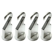 Cooks Standard Heavy Duty Pot and Pan Hooks, Solid Cast Aluminum Hanging Utility Hooks for Pot Rack, 4-Pack