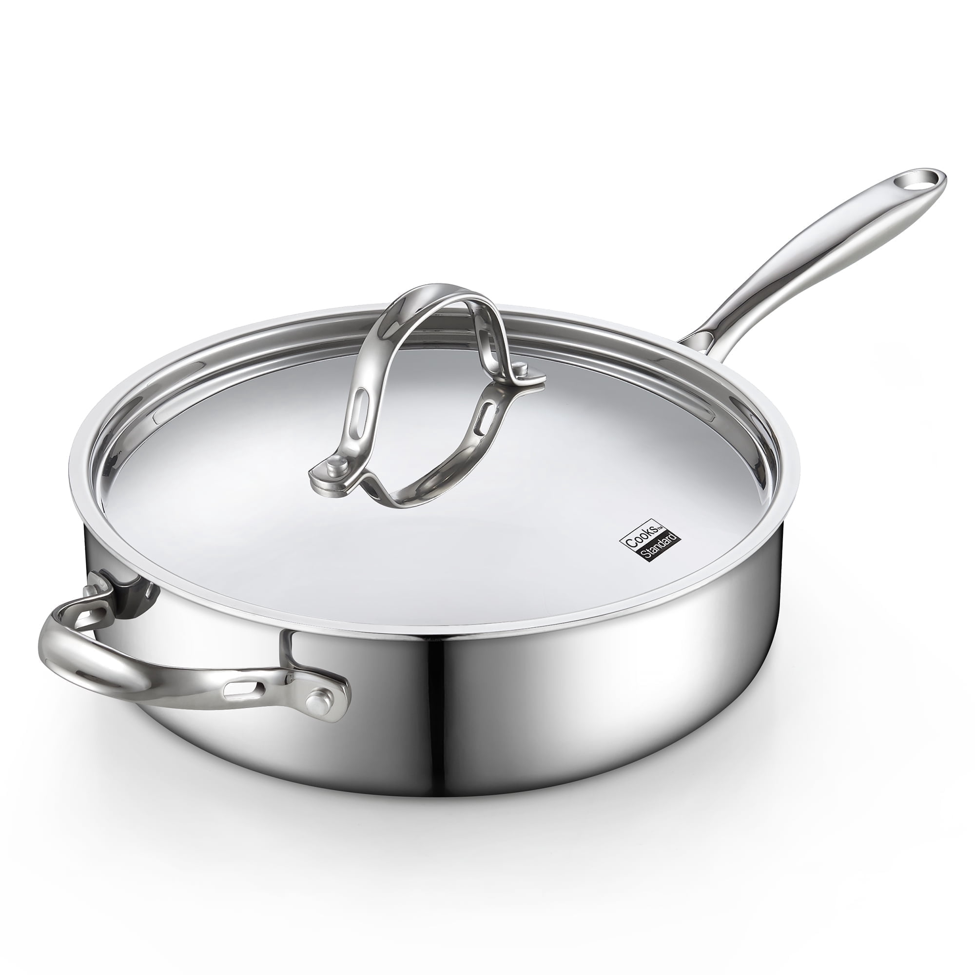 Deep Frying Hotel Cooks Standard 4 Quart Stainless Steel Induction Cooking Saute Pan with ...