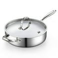thumbnail image 1 of Cooks Standard Multi-Ply Clad Stainless Steel Deep Saute Pan, 4-Quart Jumbo Cooker with Helper Handle, Induction Frying Pan Skillet with Lid Heavy Duty Cookware, 1 of 8
