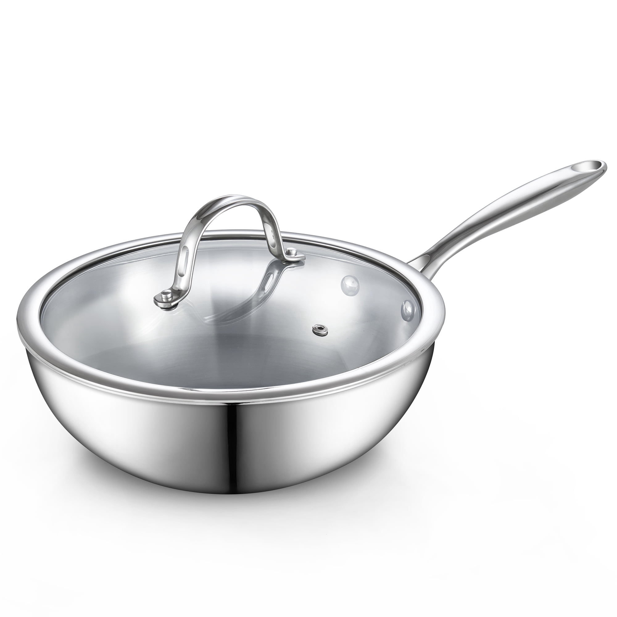 Cooks Standard Multi-Ply Clad Stainless Steel Wok Stir Fry Pan, 10.5