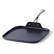 Cooks Standard Classic 11 x 11-Inch Nonstick Square Griddle Pan, Hard Anodized Cookware Griddle Pan, Heat-resistant Handle, Not Induction, Black