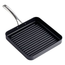 Cooks Standard Nonstick Square Grill Pan 11 x 11-Inch, Hard Anodized Grilling Skillet Pan Cookware for Camping, Home Use