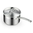 thumbnail image 1 of Cooks Standard Saucepan with Lid 18/10 Stainless Steel, 3-Quart Professional Sauce pot Mini Milk Pan, Oven Safe 500℉, Compatible with All Stovetops, 1 of 9