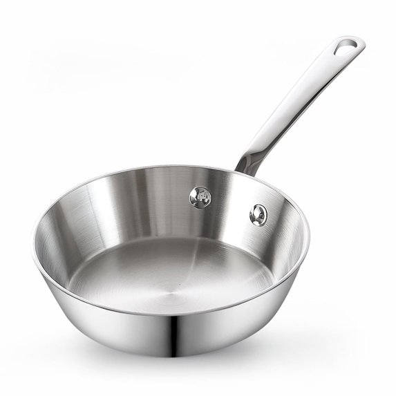 Cooks Standard Stainless Steel Butter Warmer, 4.7 Inch Multi-Ply Clad Mini Omelette Egg Frying Pan, Butter Melting Pot Small Sauce Pot for Cooking, Camping