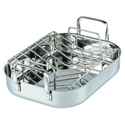 Cooks Standard Classic 14 x 12 Inch Stainless Steel Roaster Pan with V-Shaped Rack, Turkey Roasting Pan with Rack, Large Capacity, Oven and Dishwasher Safe