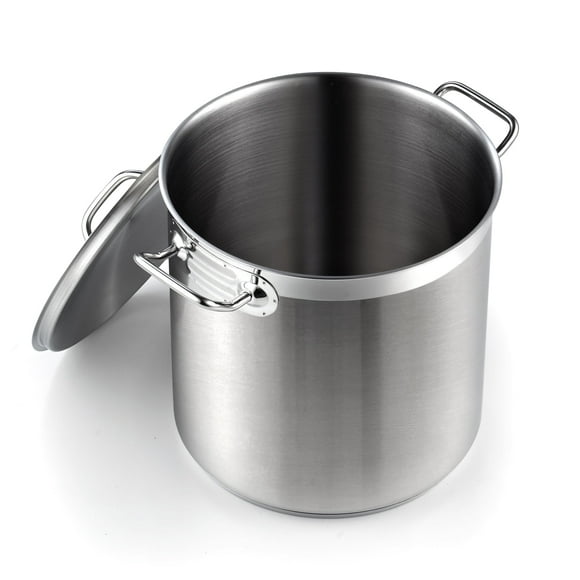 Cooks Standard Stainless Steel Stockpots, 11 Quart Professional Grade Stock Pot with Lid, Oven Safe Induction Kitchen Cooking Pot, Silver