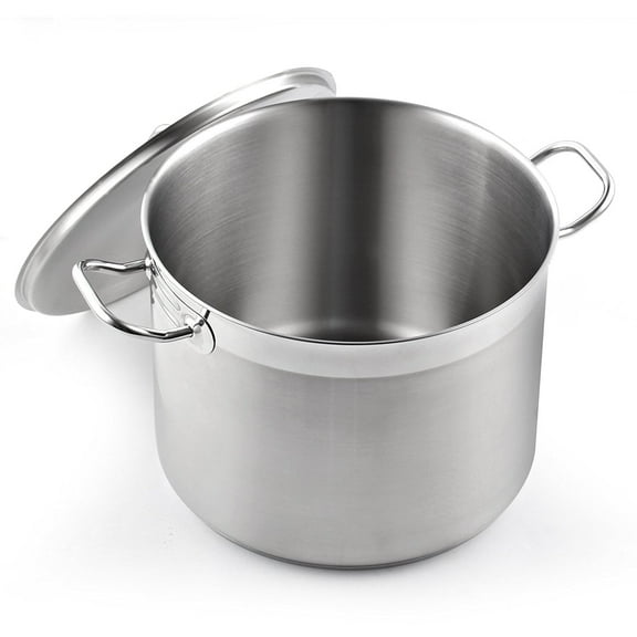 Cooks Standard Stainless Steel Stockpots, 20 Quart Professional Grade Large Stock Pot with Lid, Oven Safe Kitchen Big Pot for Cooking, Ollas de Cocina